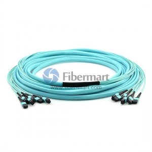 144 Fibers OM4 Multimode 24 Strands MTP Trunk Cable 3.0mm LSZH/Riser