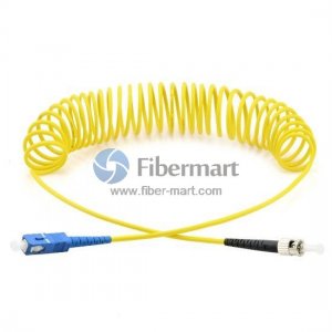 SC-ST Simplex Single-mode Bend Safe Curl Fiber Patch cord
