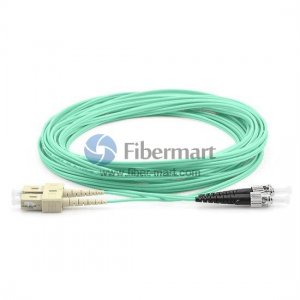 SC-ST Duplex OM3 50/125 Multimode Fiber Patch Cable