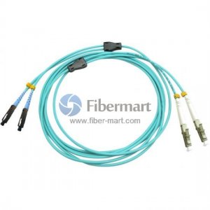 LC-MU Duplex OM4 50/125 Multimode Armored Fiber Patch Cable
