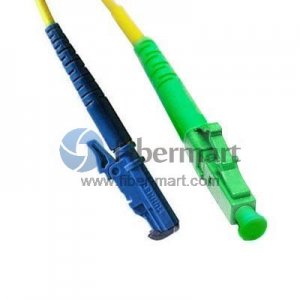 LC/APC to E2000/UPC Simplex 9/125 Single mode Fiber Patch Cable