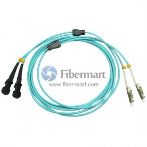 LC/UPC to MTRJ/UPC Duplex OM3 50/125 Multimode Armored Patch Cable