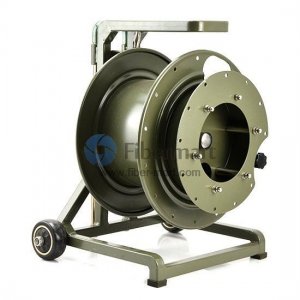 300 Meter Portable Field Deployable Tactical Fiber Optic Cable Reel