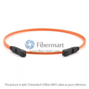 8 Fibers Multimode OM2 12 Strands MPO Trunk Cable 3.0mm LSZH/Riser