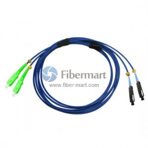 SC/APC to MU/UPC Duplex Singlemode 9/125 Armored Patch Cable