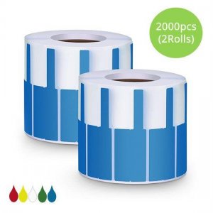 2.76in.L x 0.94in.W P Type Cable Adhesive Label Paper2000pcs/pack, Blue