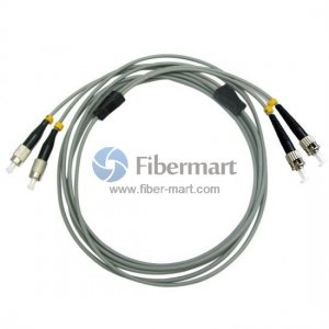 FC/UPC to ST/UPC Duplex Multimode 62.5/125 OM1 Armored Patch Cable