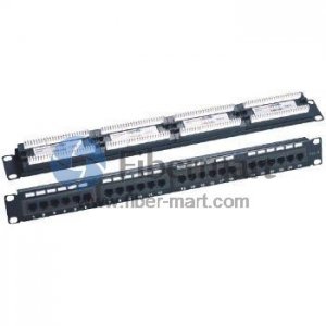 24 Port Cat6 UTP Patch Panel 1U