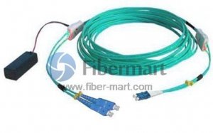 SC-LC Duplex OM3 Multi-mode (50/125) Tracer fiber patch cord