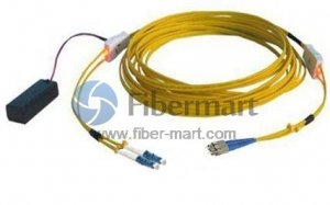 FC-LC Duplex Single-mode (9/125) Tracer fiber patch cord