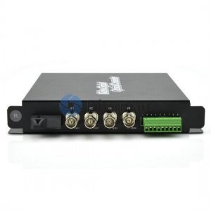 4 Channel Video & 1 Channel Bi-Directional Data & Ethernet to Fiber SM 20km Optical Video Multiplexer