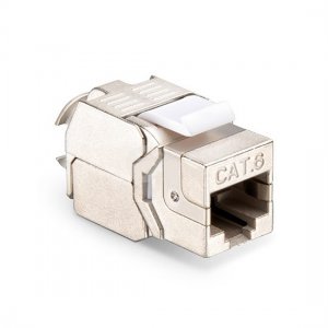 Cat6 RJ45 (8P8C) 屏蔽型免工具Keystone模块