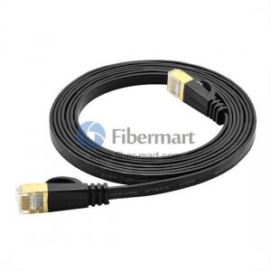 Category 7 Cat7 Network Patch Cable Flat 3m Black