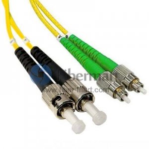 FC/APC to ST/UPC Singlemode 9/125 Duplex Fiber Patch Cable