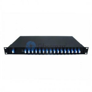 16 Channels 1RU Duplex DWDM MUX DEMUX C21 to C36 with Monitor Port and Express Port