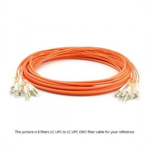 30M LC UPC to LC UPC 62.5/125 OM1 Multimode 24 Fiber MultiFiber PreTerminated Cable 2.0mm PVC Jacket