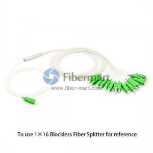 1x16 Polarization Maintaining Blockless Fiber PLC Splitter Slow Axis