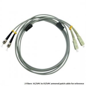 Custom E2000 UPC to E2000 UPC 12 Fibers OM1/OM2 Multimode Armored Breakout Cable 3.0mm Legs