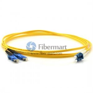 LC-E2000 双芯 9/125 单模光纤跳线