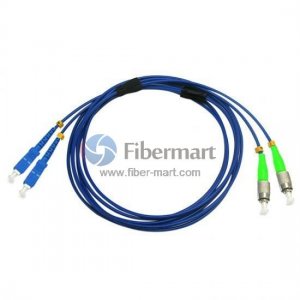SC/UPC to FC/APC Duplex Singlemode 9/125 Armored Patch Cable