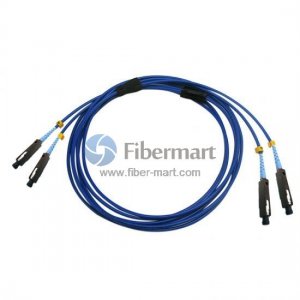 MU/UPC to MU/UPC Duplex Singlemode 9/125 Armored Patch Cable
