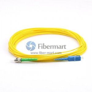SC/UPC to ST/APC Singlemode 9/125 Simplex Fiber Patch Cable