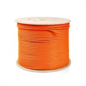 305m (1000ft) Spool Cat7 Shielded and Foiled(SFTP) Solid LSZH Bulk Ethernet Cable Orange