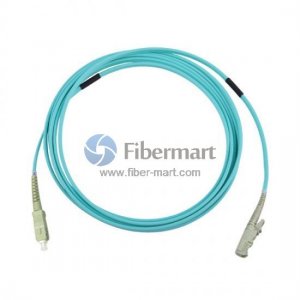 SC-E2000 Simplex OM4 50/125 Multimode Armored Fiber Patch Cable