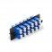 12 LC 双芯 OS2 单模光纤适配器面板（蓝色），陶瓷插芯
