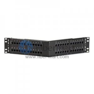 48 Ports CAT6 Angled Patch Panel 2U