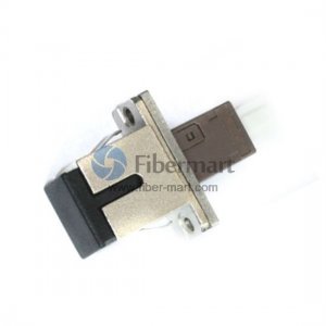 SC/UPC to MU/UPC Hybrid Simplex Metal Fiber Adapter