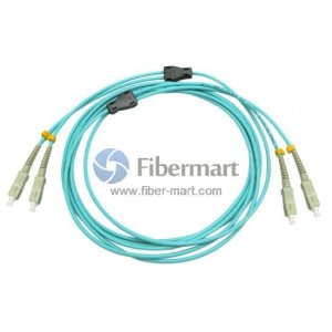 SC-SC Duplex OM4 50/125 Multimode Armored Fiber Patch Cable