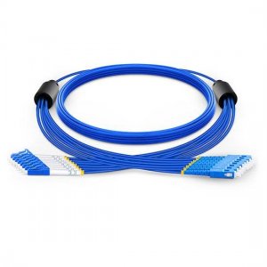 Custom LC to SC 8 Fibers Singlemode 9/125 Armored Breakout Cable 3.0mm Legs