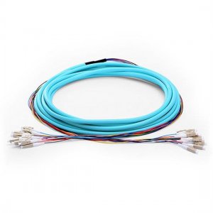 12 芯 LC - LC OM4 50/125 多模多芯预接式分支干线光纤跳线