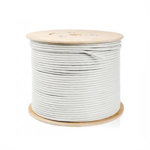 100m (328ft) Spool Cat6 Unshielded(UTP) Solid PVC Bulk Ethernet CableWhite