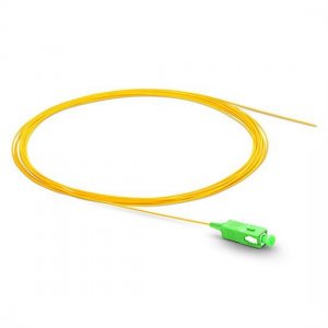 2M Simplex SC/APC 9/125 Singlemode Fiber Optic Pigtail 0.9mm PVC Jacket