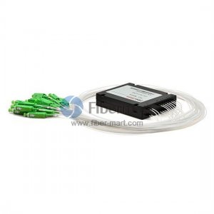 2x8 Fiber PLC Splitter with Plastic ABS Box Package