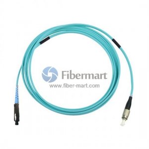 FC/UPC to MU/UPC Simplex OM3 50/125 Multimode Armored Patch Cable