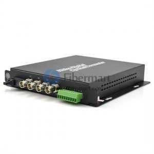 4 Channel Video & 1channel Data & 4 Bi-Directional Audio to Fiber SM 20km Optical Video Multiplexer