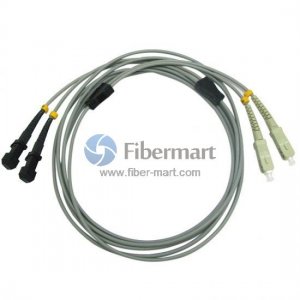 SC/UPC to MTRJ/UPC Duplex Multimode 62.5/125 OM1 Armored Patch Cable