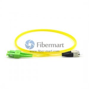 FC/UPC to SC/APC Singlemode 9/125 Duplex Fiber Patch Cable