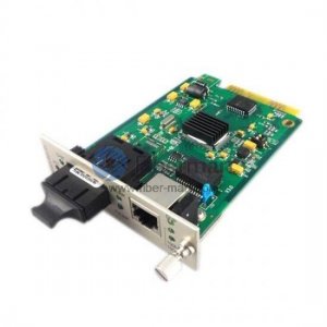 80km 10/100/1000M 1SC+2RJ45 Port Dual Fiber 1550nm Centralized Management Card Type Media Converter