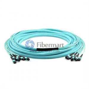 144 Fibers OM3 Multimode 12 Strands MTP Trunk Cable 3.0mm LSZH/Riser