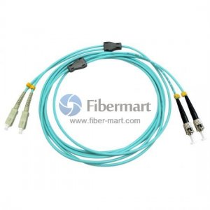 SC-ST Duplex OM4 50/125 Multimode Armored Fiber Patch Cable
