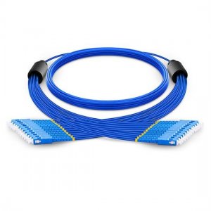15m SC UPC to SC UPC 12 Fibers Singlemode 9/125 Armored Breakout Cable 3.0mm Legs