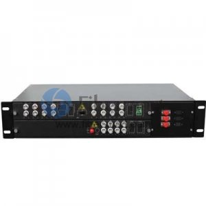 24 Channel Video & 1 Return Data to Fiber SM 20km Optic Video Multiplexer