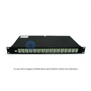 64 channels, 1RU Rack Mount, Simplex Uni-directional, Athermal AWG, DWDM Demux
