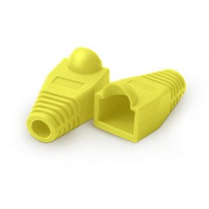 RJ45 Snagless Boot Cover 7.5mm OD Yellow, 50/Pack