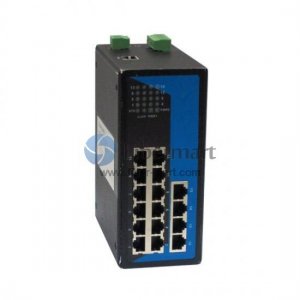 16x10/100Base-T RJ-45 Industrial Managed Media Converter