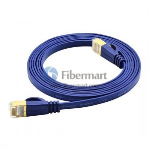 Category 7 Cat7 Network Patch Cable Flat 1m Blue